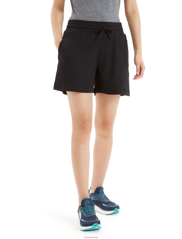 Icebreaker Women Merino Crush ShortsBlack 80BXXP740 Clothing