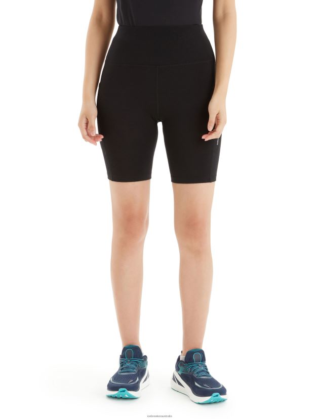 Icebreaker Women Merino Fastray High Rise ShortsBlack 80BXXP742 Clothing