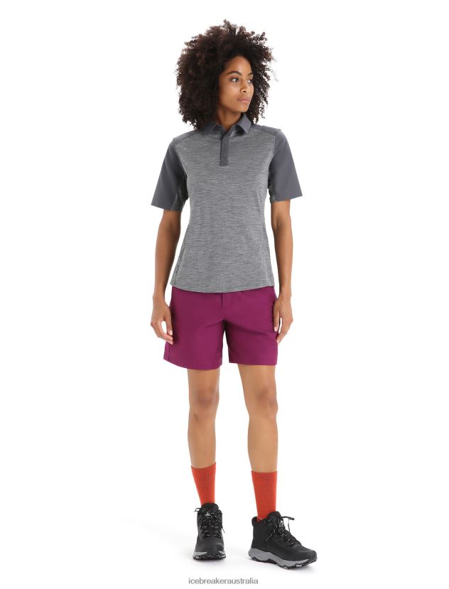 Icebreaker Women Merino Hike ShortsGo Berry 80BXXP746 Clothing
