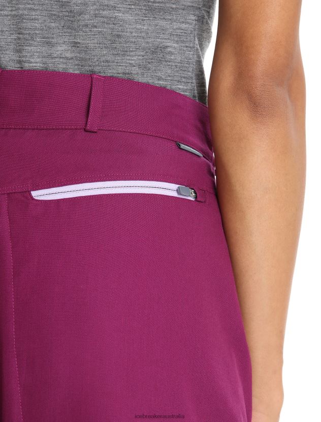 Icebreaker Women Merino Hike ShortsGo Berry 80BXXP746 Clothing
