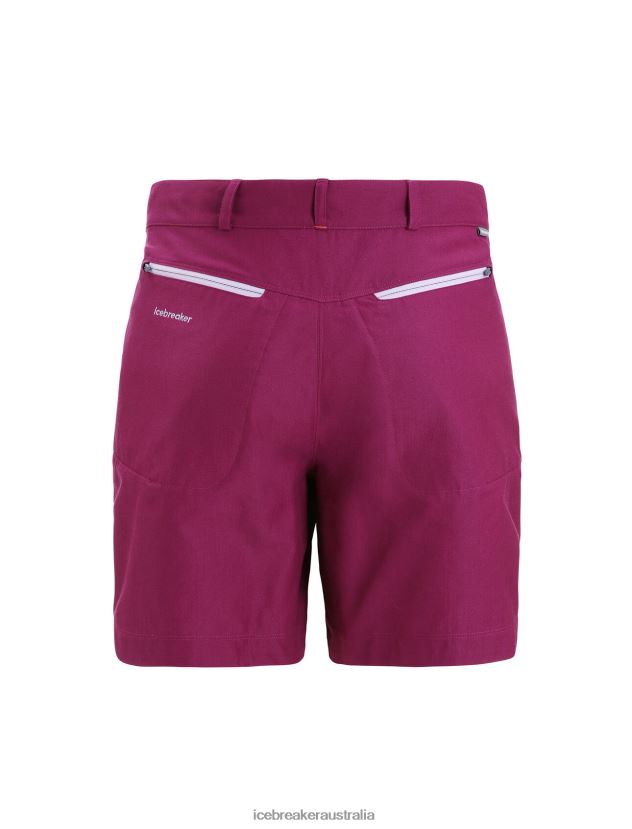Icebreaker Women Merino Hike ShortsGo Berry 80BXXP746 Clothing
