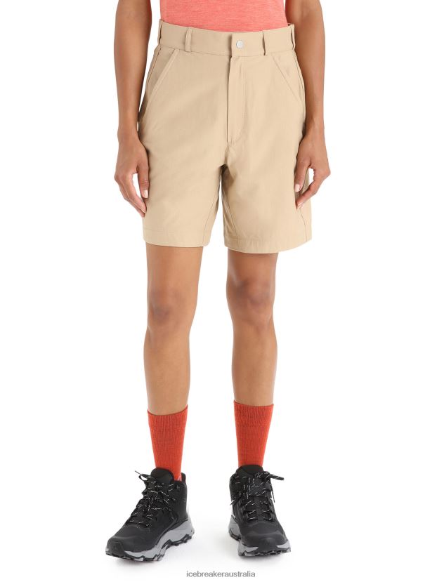 Icebreaker Women Merino Hike ShortsSand 80BXXP747 Clothing