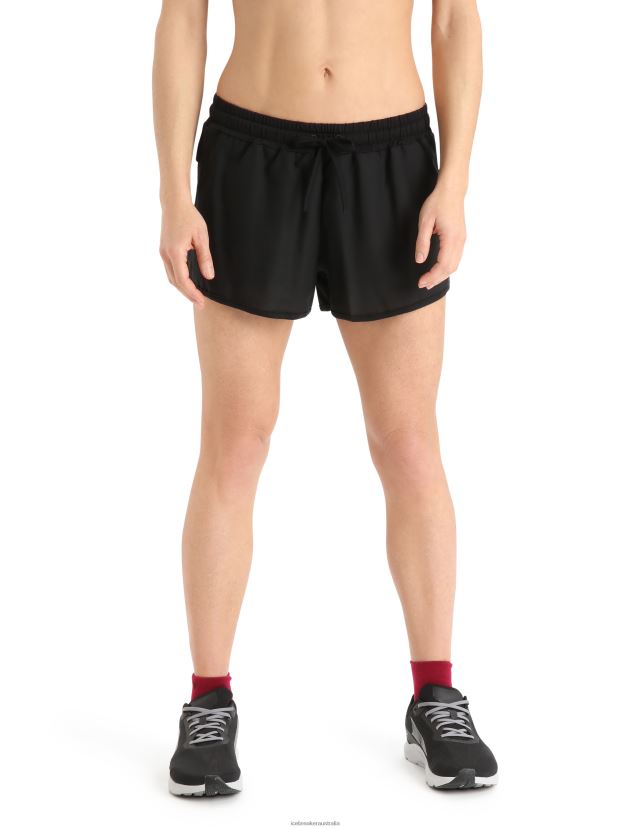 Icebreaker Women ZoneKnit Merino ShortsBlack 80BXXP739 Clothing
