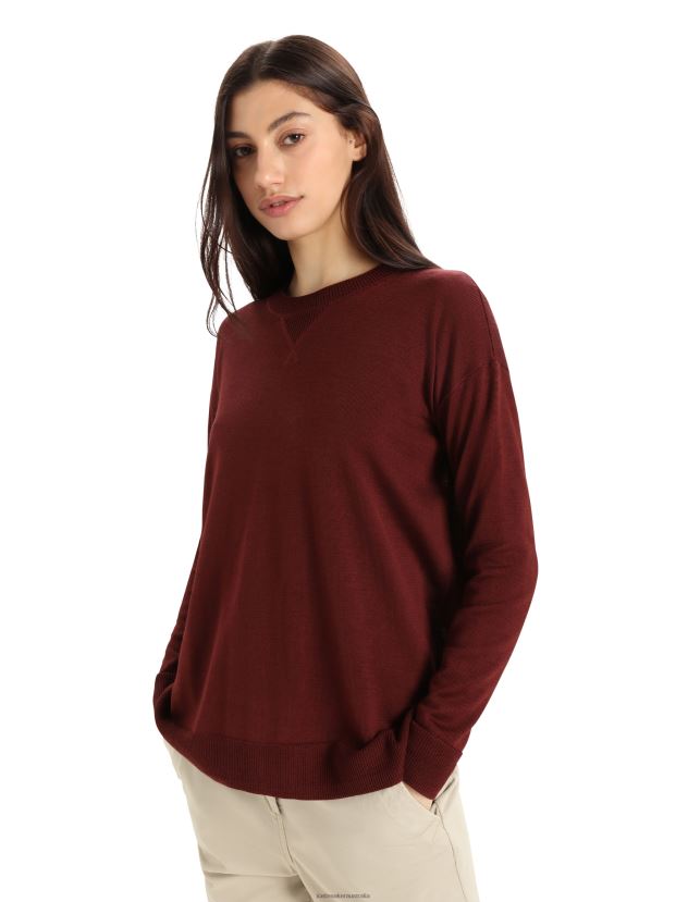 Icebreaker Women Cool-Lite Merino Nova Sweater SweatshirtEspresso 80BXXP903 Clothing