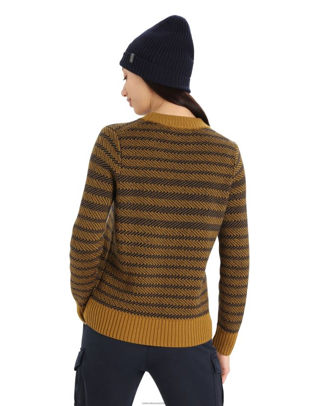 Icebreaker Women Merino Waypoint Crewe SweaterClove/Midnight Navy 80BXXP823 Clothing