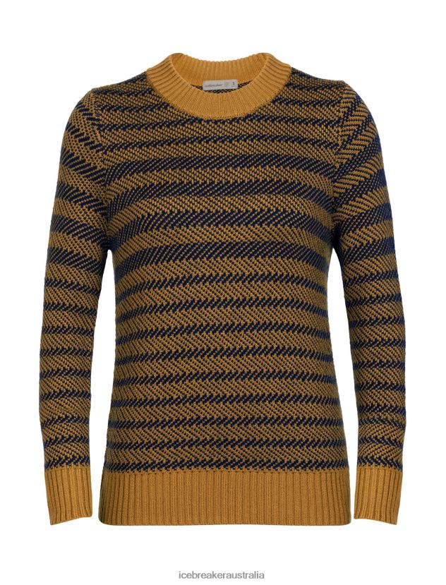 Icebreaker Women Merino Waypoint Crewe SweaterClove/Midnight Navy 80BXXP823 Clothing