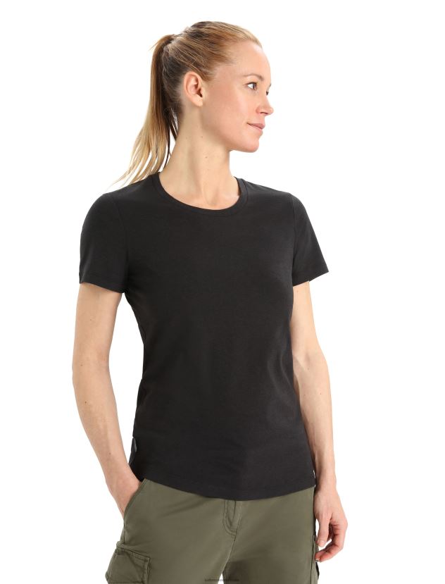 Icebreaker Women Merino Central Classic Short Sleeve T-ShirtBlack 80BXXP651 Clothing