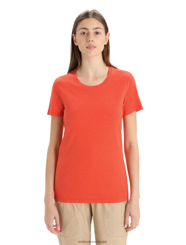 Icebreaker Women Merino Central Classic Short Sleeve T-ShirtVibrant Earth 80BXXP654 Clothing