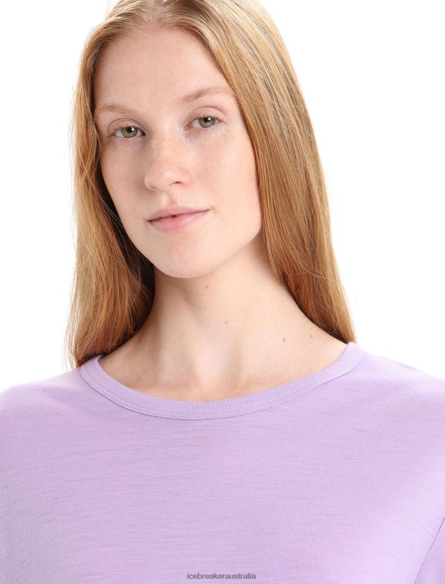 Icebreaker Women Merino Granary Short Sleeve T-ShirtPurple Gaze 80BXXP626 Clothing