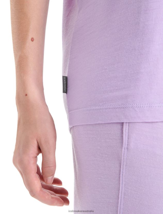 Icebreaker Women Merino Granary Short Sleeve T-ShirtPurple Gaze 80BXXP626 Clothing