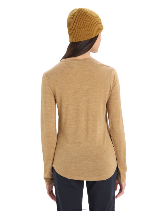 Icebreaker Women Merino Sphere II Long Sleeve T-ShirtClove Heather 80BXXP900 Clothing