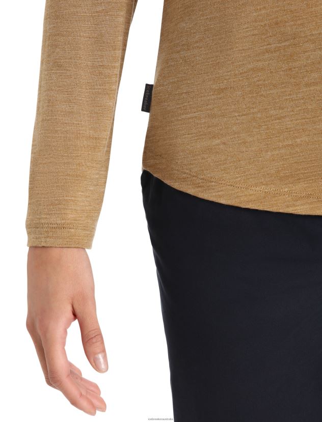 Icebreaker Women Merino Sphere II Long Sleeve T-ShirtClove Heather 80BXXP900 Clothing