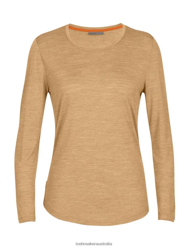 Icebreaker Women Merino Sphere II Long Sleeve T-ShirtClove Heather 80BXXP900 Clothing