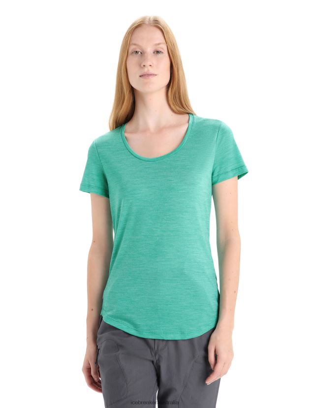 Icebreaker Women Merino Sphere II Short Sleeve Scoop T-ShirtFresh Heather 80BXXP612 Clothing
