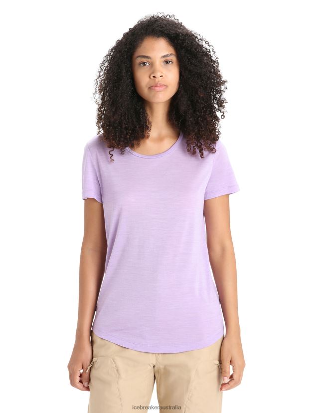 Icebreaker Women Merino Sphere II Short Sleeve T-ShirtPurple Gaze 80BXXP610 Clothing