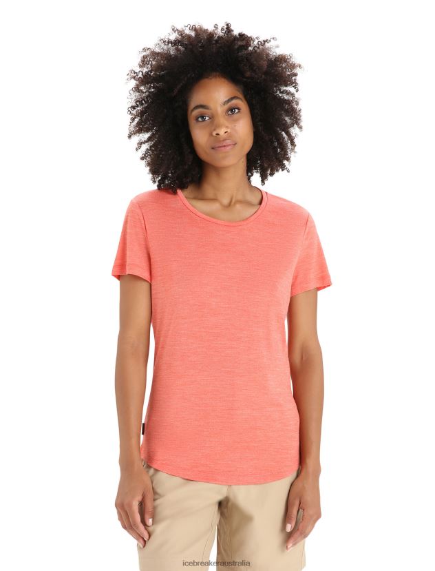 Icebreaker Women Merino Sphere II Short Sleeve T-ShirtVibrant Earth Heather 80BXXP608 Clothing