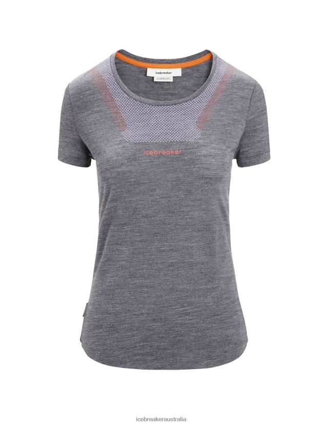 Icebreaker Women Merino Sphere II Short Sleeve T-Shirt HittMidnight Navy Heather 80BXXP673 Clothing