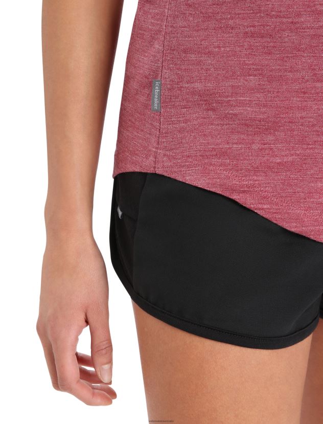 Icebreaker Women Merino Sphere II TankCherry Heather 80BXXP809 Clothing