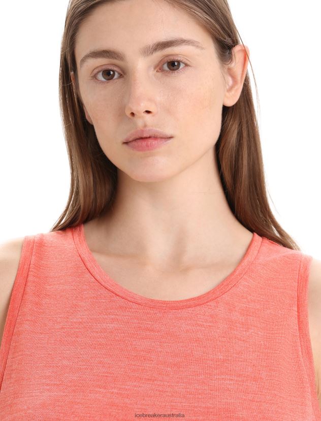 Icebreaker Women Merino Sphere II TankVibrant Earth Heather 80BXXP618 Clothing
