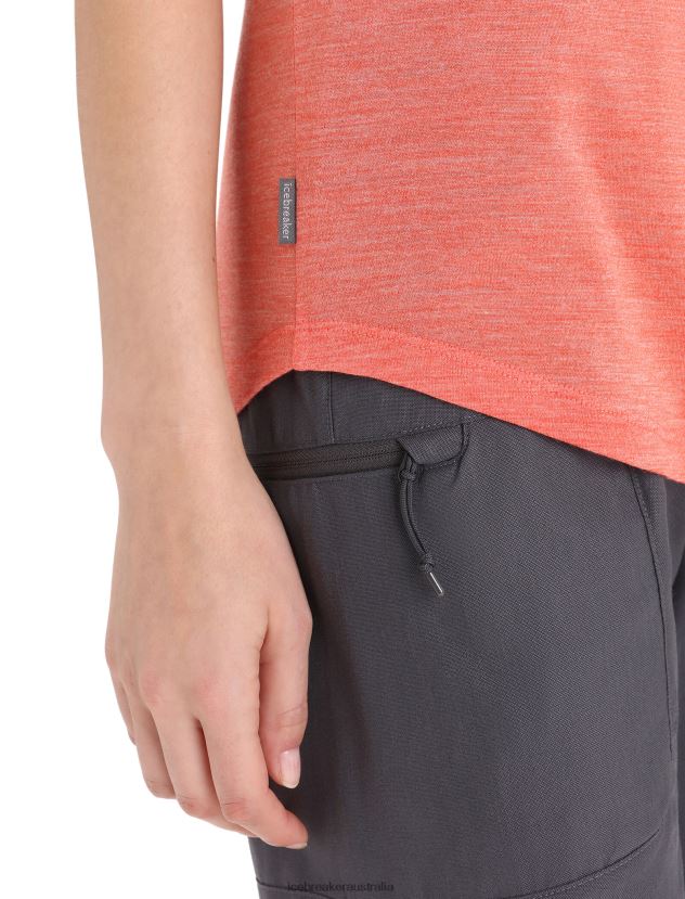 Icebreaker Women Merino Sphere II TankVibrant Earth Heather 80BXXP618 Clothing
