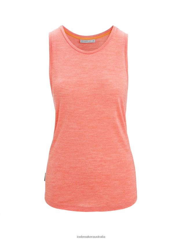 Icebreaker Women Merino Sphere II TankVibrant Earth Heather 80BXXP618 Clothing