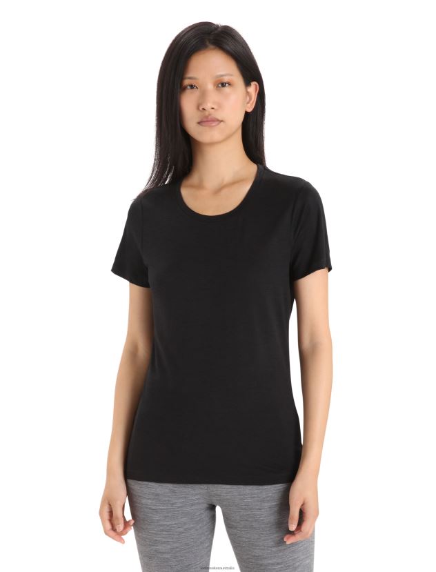 Icebreaker Women Merino Tech Lite II Short Sleeve T-ShirtBlack 80BXXP599 Clothing