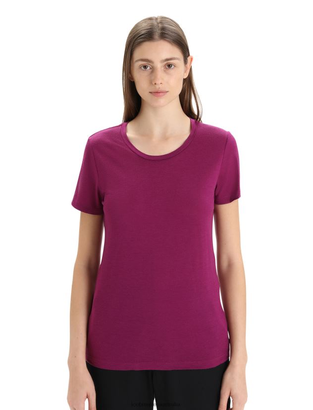 Icebreaker Women Merino Tech Lite II Short Sleeve T-ShirtGo Berry 80BXXP604 Clothing
