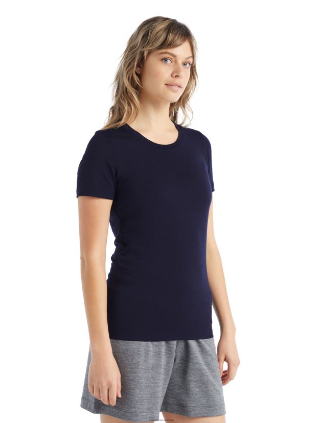 Icebreaker Women Merino Tech Lite II Short Sleeve T-ShirtMidnight Navy 80BXXP602 Clothing