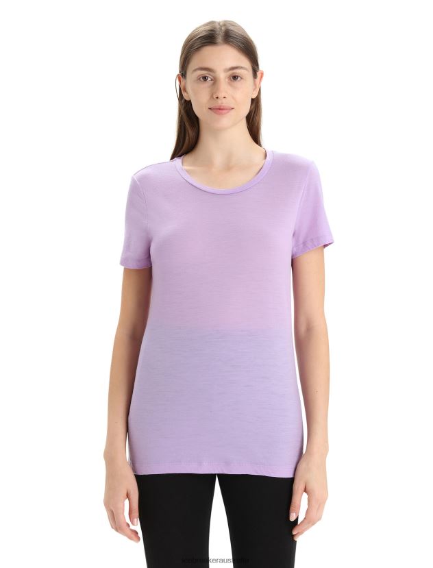 Icebreaker Women Merino Tech Lite II Short Sleeve T-ShirtPurple Gaze 80BXXP605 Clothing