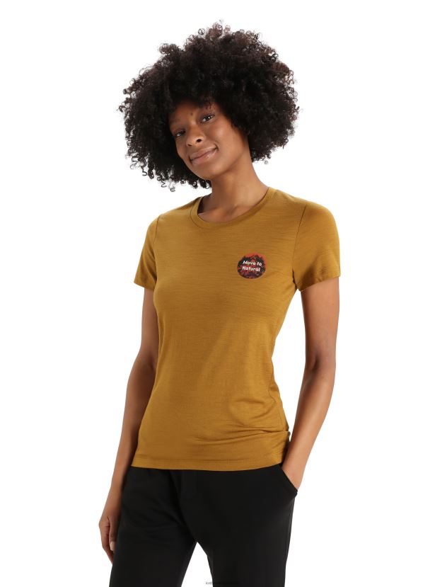 Icebreaker Women Merino Tech Lite II Short Sleeve T-Shirt Natural AlpsClove 80BXXP812 Clothing