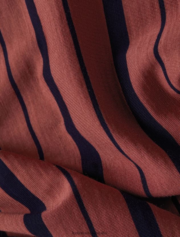 Icebreaker Women Merino Wave Short Sleeve Stripe T-ShirtGrape/Midnight Navy 80BXXP922 Clothing