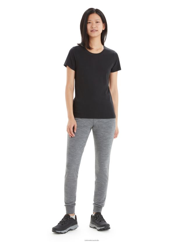Icebreaker Women Tencel Cotton Short Sleeve T-ShirtBlack 80BXXP639 Clothing