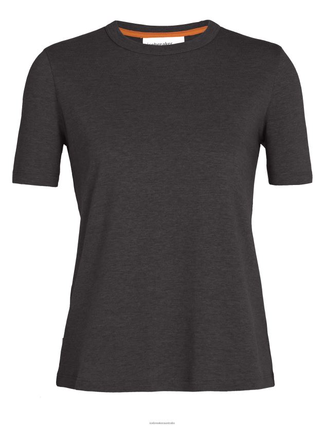 Icebreaker Women Tencel Cotton Short Sleeve T-ShirtMonsoon 80BXXP842 Clothing