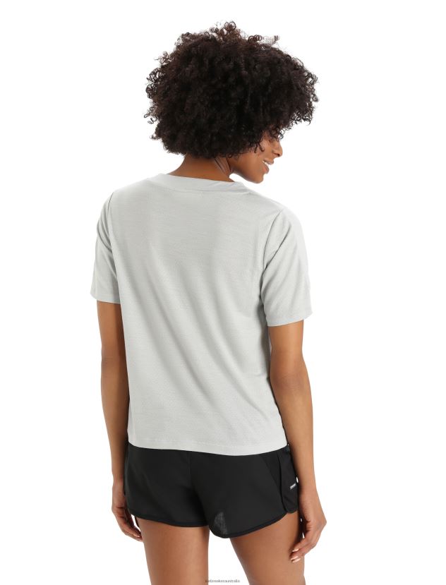 Icebreaker Women ZoneKnit Merino Short Sleeve Boxy T-ShirtEther 80BXXP893 Clothing