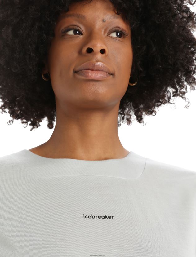 Icebreaker Women ZoneKnit Merino Short Sleeve Boxy T-ShirtEther 80BXXP893 Clothing