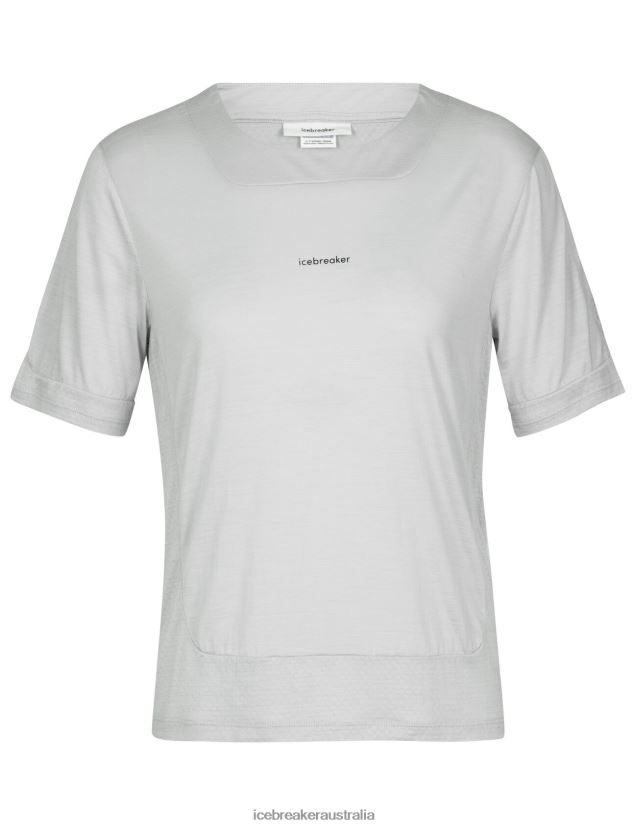 Icebreaker Women ZoneKnit Merino Short Sleeve Boxy T-ShirtEther 80BXXP893 Clothing