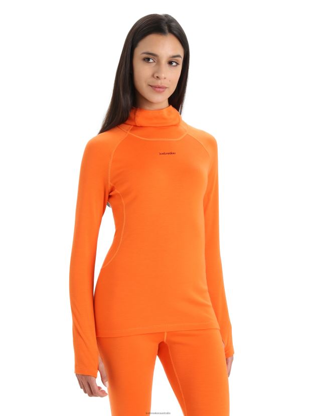 Icebreaker Women 300 MerinoFine Long Sleeve Roll Neck Thermal TopFlash 80BXXP880 Clothing