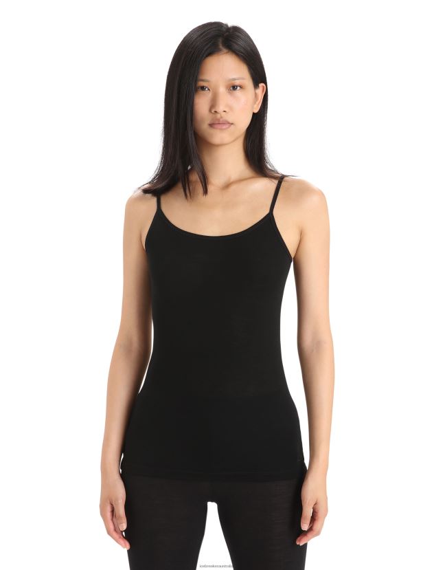 Icebreaker Women Merino 175 Everyday Cami Thermal SingletBlack 80BXXP499 Clothing