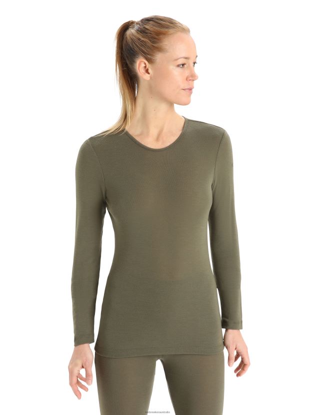 Icebreaker Women Merino 175 Everyday Long Sleeve Crewe Thermal TopLoden 80BXXP817 Clothing