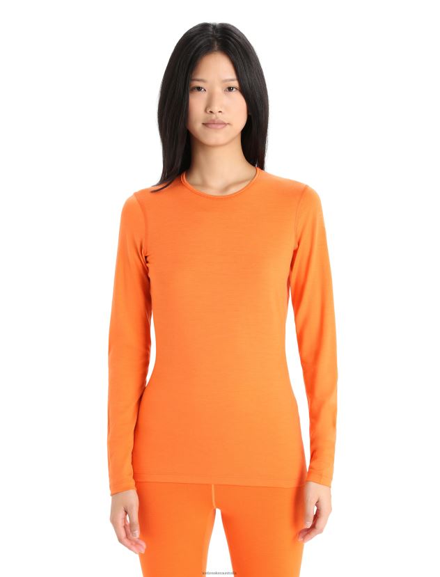 Icebreaker Women Merino 200 Oasis Long Sleeve Crewe Thermal TopFlash 80BXXP803 Clothing