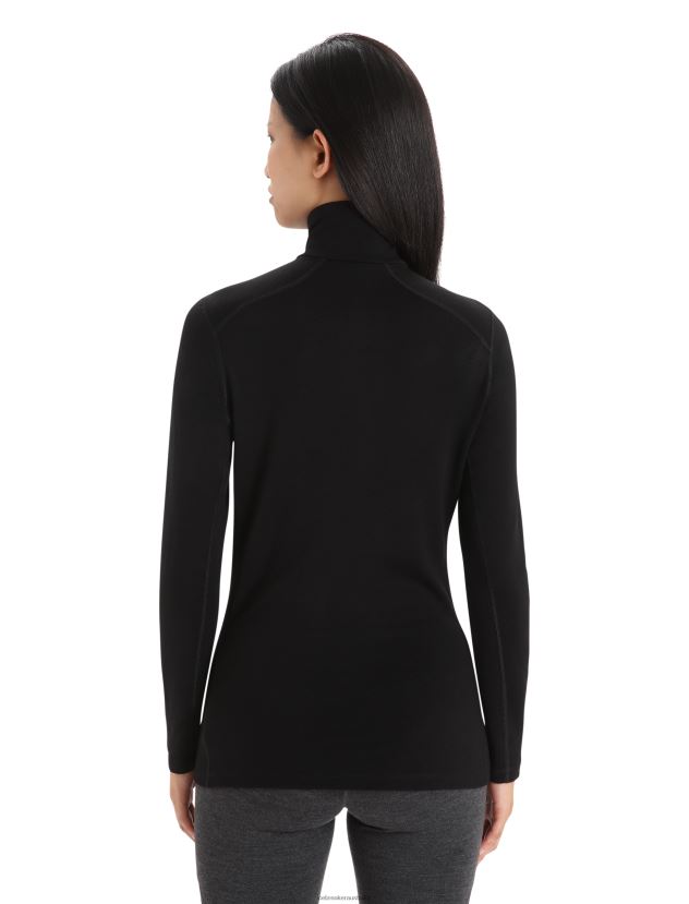 Icebreaker Women Merino 260 Tech Long Sleeve Half Zip Thermal TopBlack 80BXXP574 Clothing