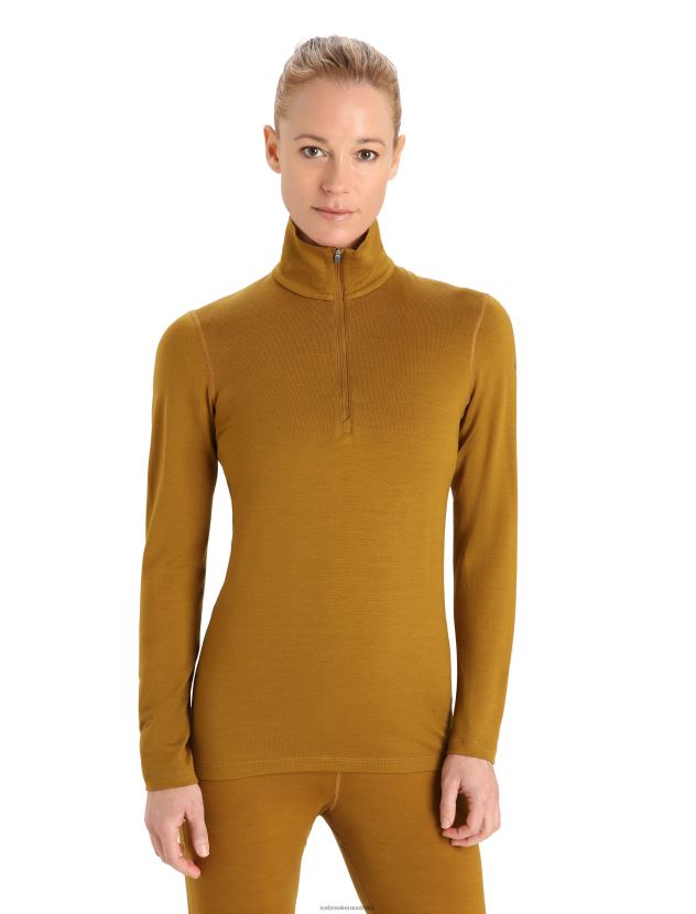 Icebreaker Women Merino 260 Tech Long Sleeve Half Zip Thermal TopClove 80BXXP860 Clothing