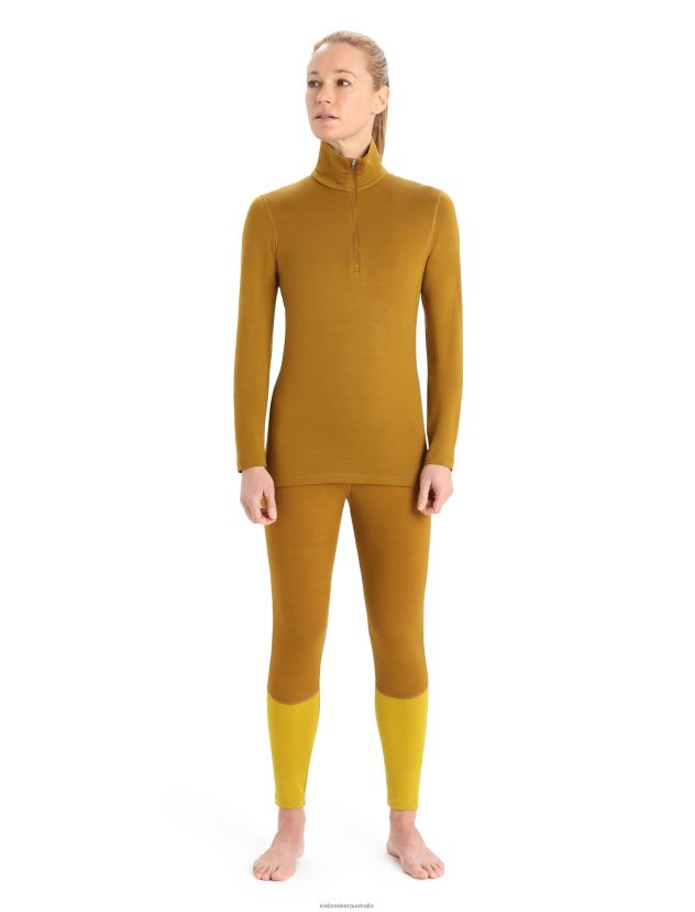 Icebreaker Women Merino 260 Tech Long Sleeve Half Zip Thermal TopClove 80BXXP860 Clothing