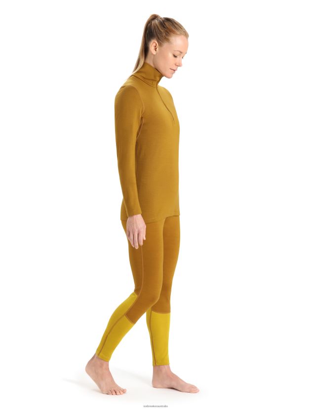 Icebreaker Women Merino 260 Tech Long Sleeve Half Zip Thermal TopClove 80BXXP860 Clothing