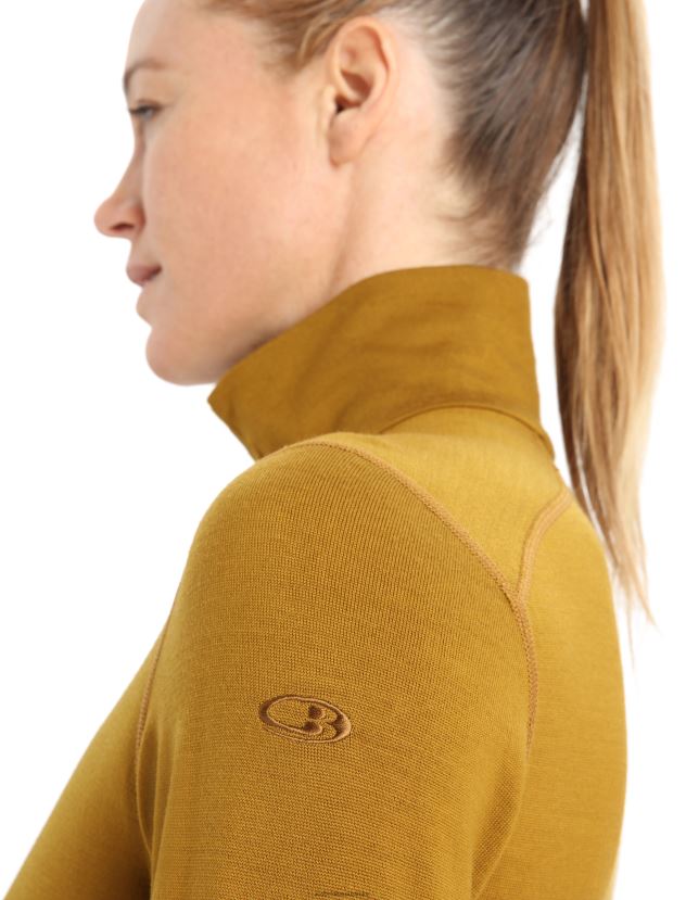 Icebreaker Women Merino 260 Tech Long Sleeve Half Zip Thermal TopClove 80BXXP860 Clothing