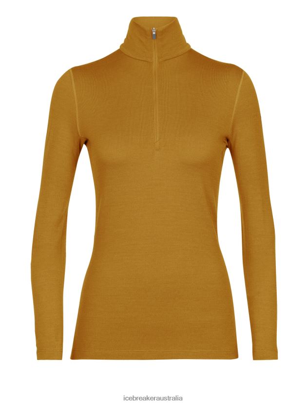 Icebreaker Women Merino 260 Tech Long Sleeve Half Zip Thermal TopClove 80BXXP860 Clothing