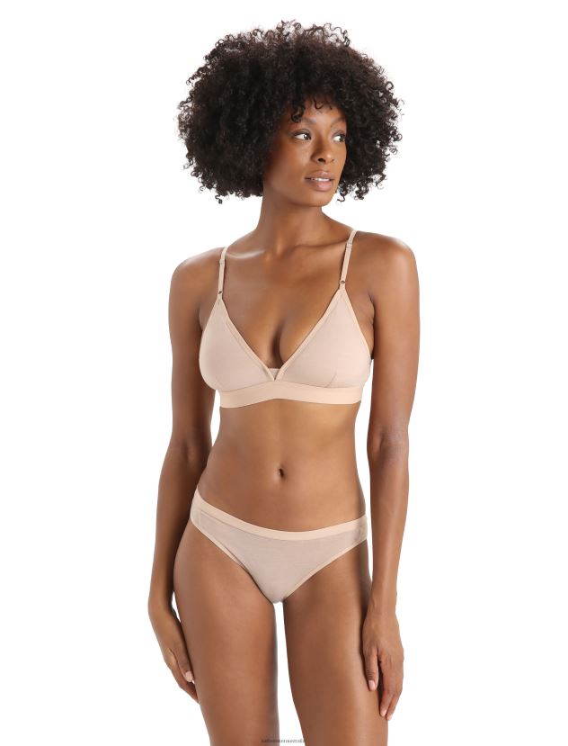 Icebreaker Women Merino Siren BraPraline 80BXXP912 Clothing