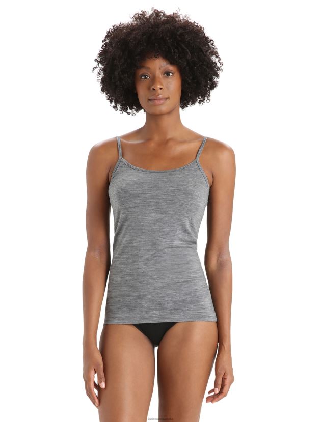 Icebreaker Women Merino Siren Cami SingletGritstone Heather 80BXXP538 Clothing