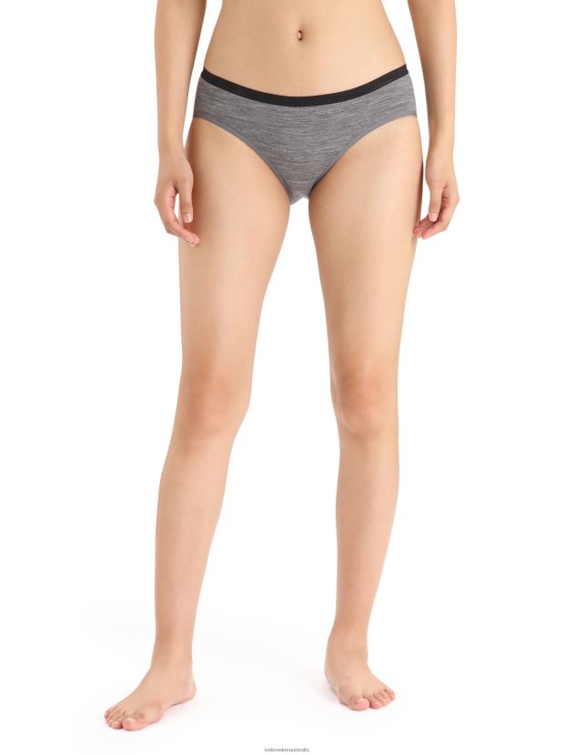 Icebreaker Women Merino Siren Hipkini BriefsGritstone Heather 80BXXP514 Clothing