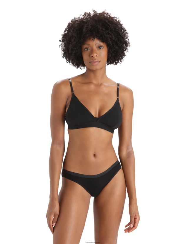 Icebreaker Women Merino Siren Padded BraBlack 80BXXP507 Clothing
